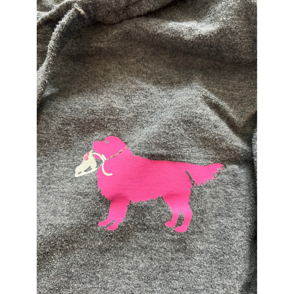 Boxercraft Pink Dog Graphic Hoodie Gray Black Long Sleeve Athletic Women's XS - Picture 6 of 15